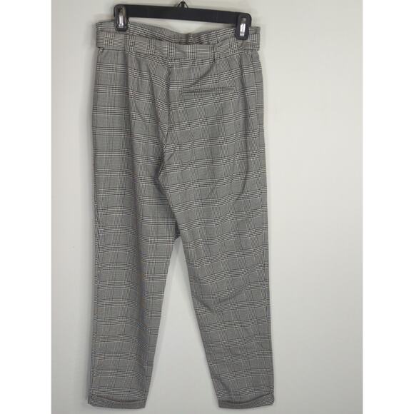 Zara Tafaluc Collection Black & White Plaid Paperbag High Waist Women XS Preppy - Picture 6 of 13